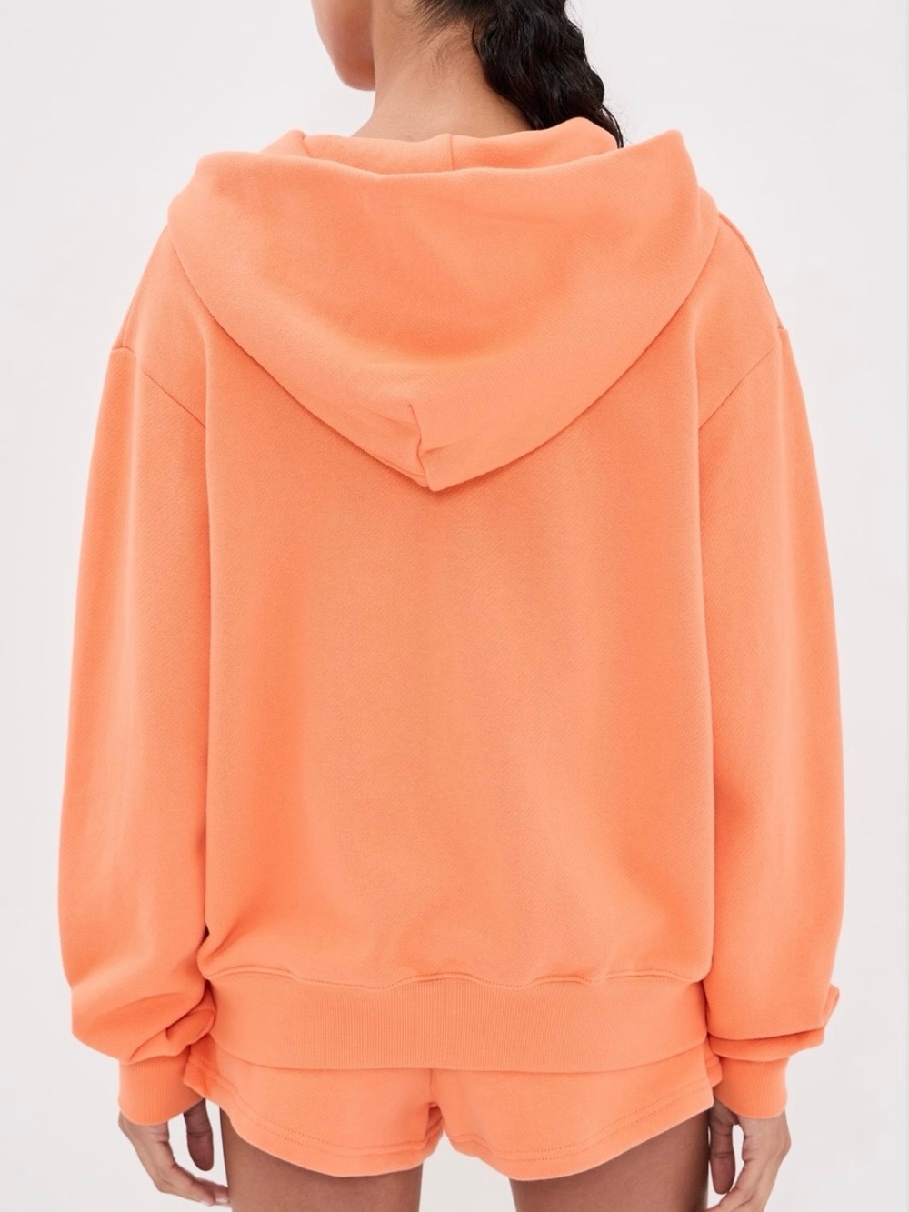 PARKE Zip-up Varsity Hoodie Creamsicle Size S/M - Picture 2 of 5